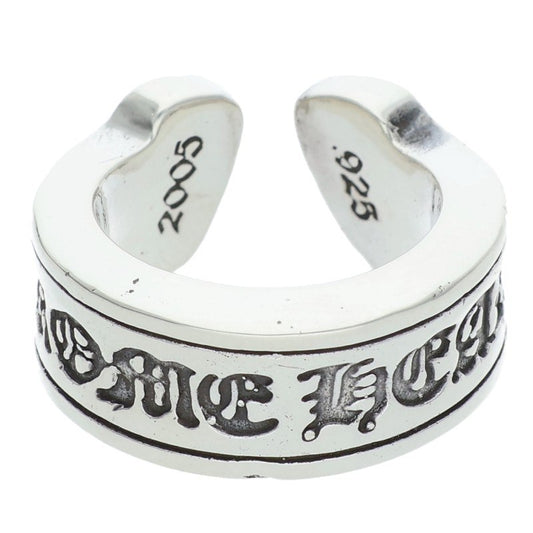 Chrome Hearts LG SCROLL LABEL Ring Silver Size US 3 (Silver 10.14g)