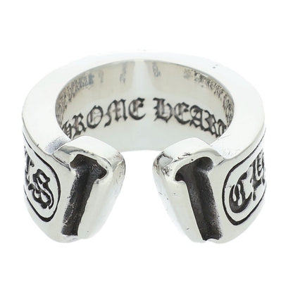 Chrome Hearts LG SCROLL LABEL Ring Silver Size JP 3 (Silver 10.14g)