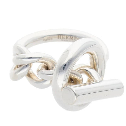 HERMES Croisette 925 Sterling Silver Ring Size ONE SIZE
