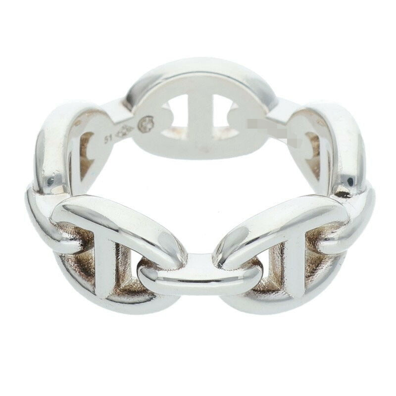 HERMES Chaine d'Ancre Enchainee PM Ring Size ONE SIZE Silver