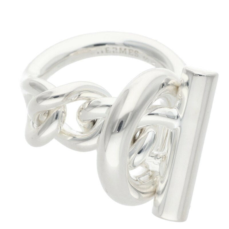HERMES Croisette Silver Ring Size ONE SIZE