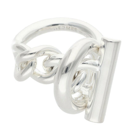 HERMES Croisette Silver Ring Size ONE SIZE