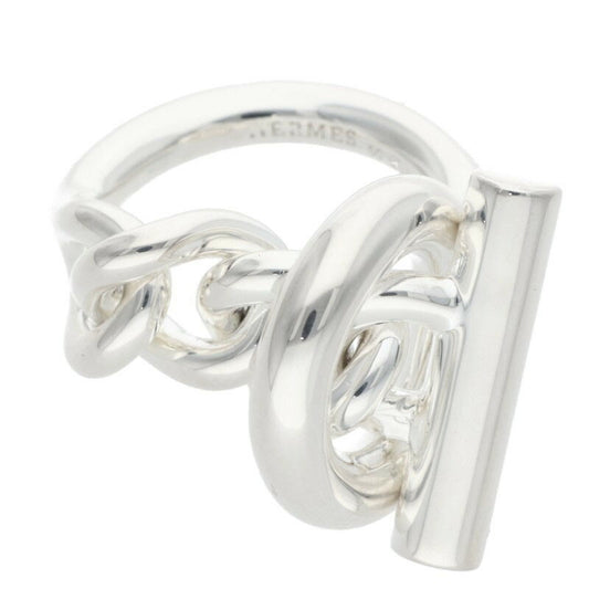 HERMES Croisette Silver Ring Size ONE SIZE