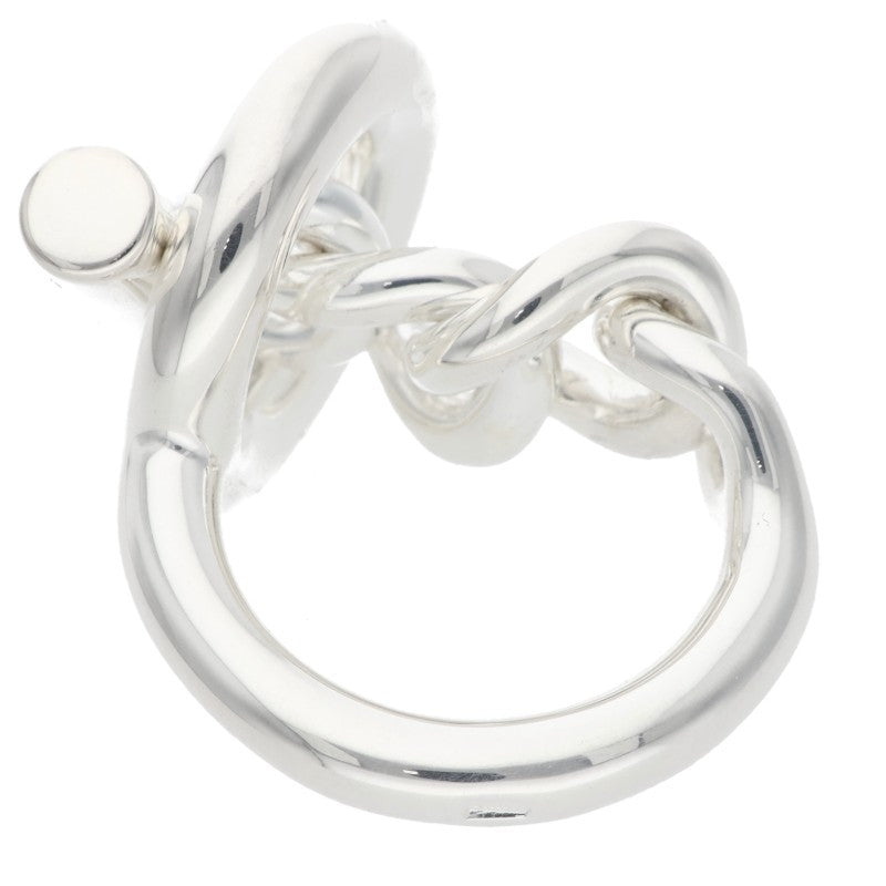 HERMES Croisette Silver Ring Size ONE SIZE