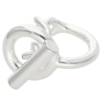 HERMES Croisette Silver Ring Size ONE SIZE