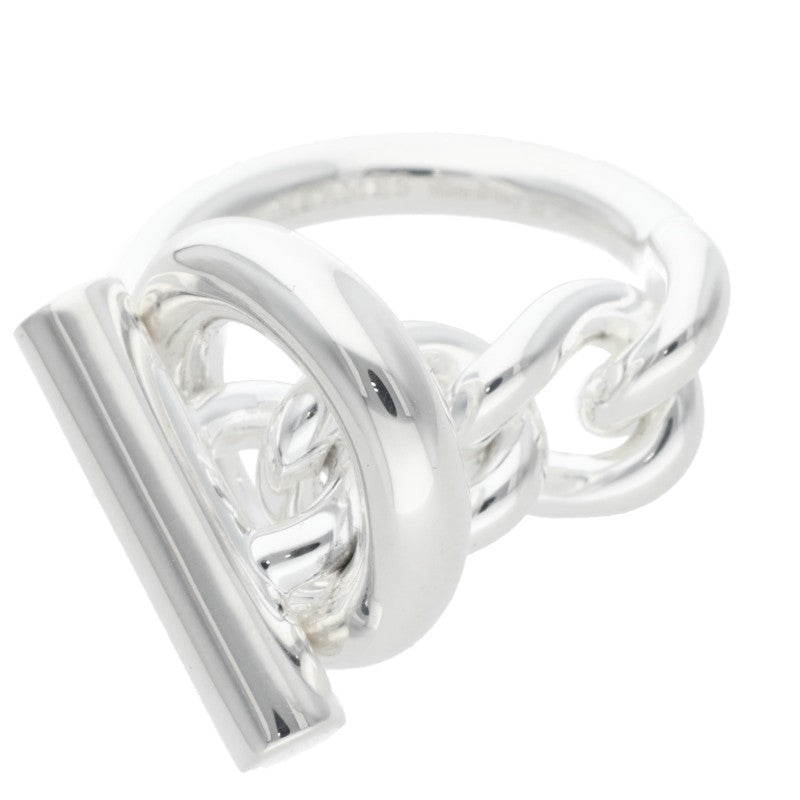 HERMES Croisette 925 Silver Ring Size ONE SIZE