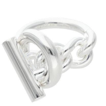 HERMES Croisette 925 Silver Ring Size ONE SIZE