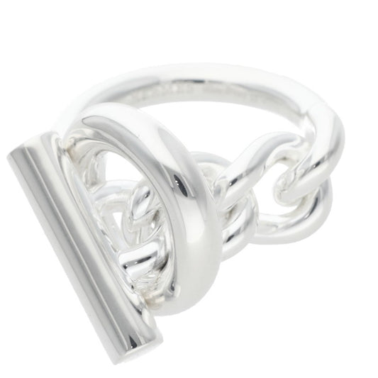 HERMES Croisette 925 Silver Ring Size ONE SIZE
