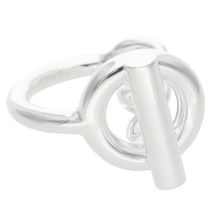 HERMES Croisette 925 Silver Ring Size ONE SIZE