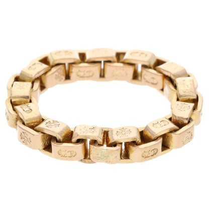 Chrome Hearts 22K Box Chain Gold Ring Yellow Size US 6