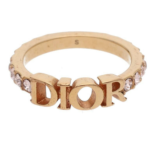 DIOR CD Logo Rhinestone Ring Multi Size ONE SIZE