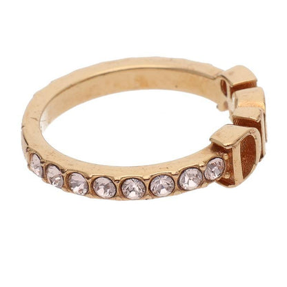 DIOR CD Logo Rhinestone Ring Multi Size ONE SIZE
