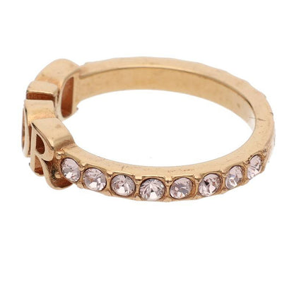DIOR CD Logo Rhinestone Ring Multi Size ONE SIZE