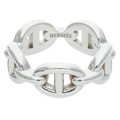 HERMES Chaine d'Ancre Enchainee PM 925 Ring Size ONE Silver