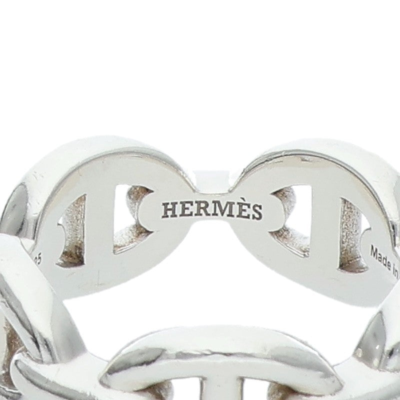 HERMES Chaine d'Ancre Enchainee PM 925 Ring Size ONE Silver