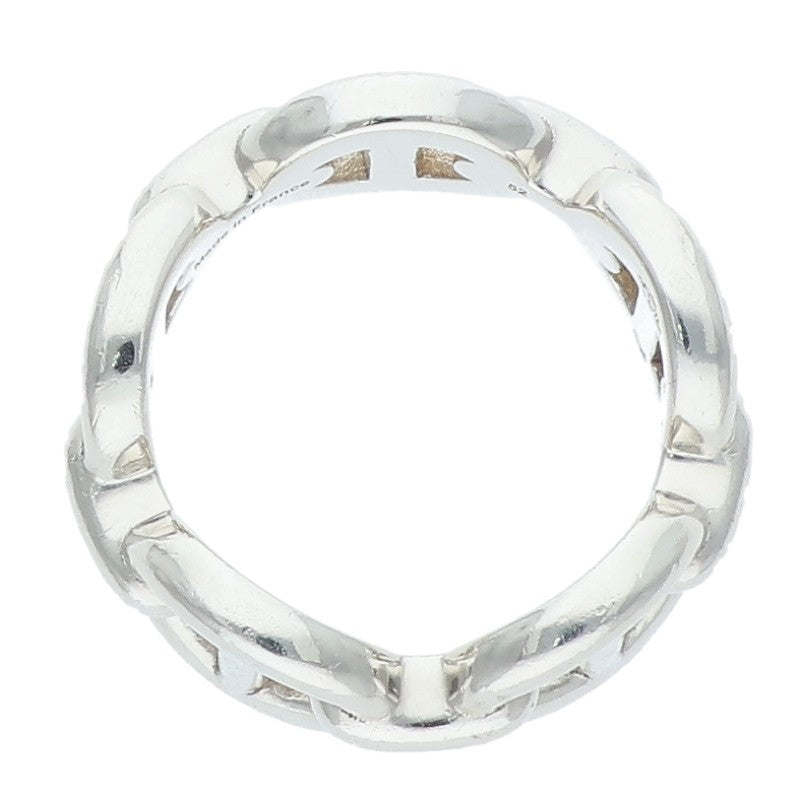 HERMES Chaine d'Ancre Enchainee PM 925 Ring Size ONE Silver