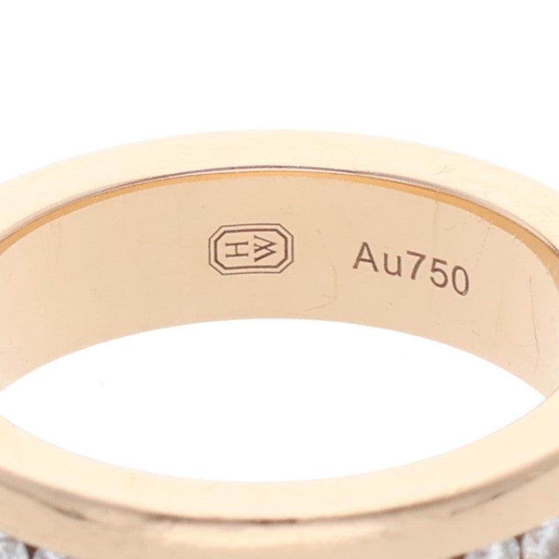 HARRY WINSTON HW Logo Diamond 18K YG Ring Size ONE SIZE