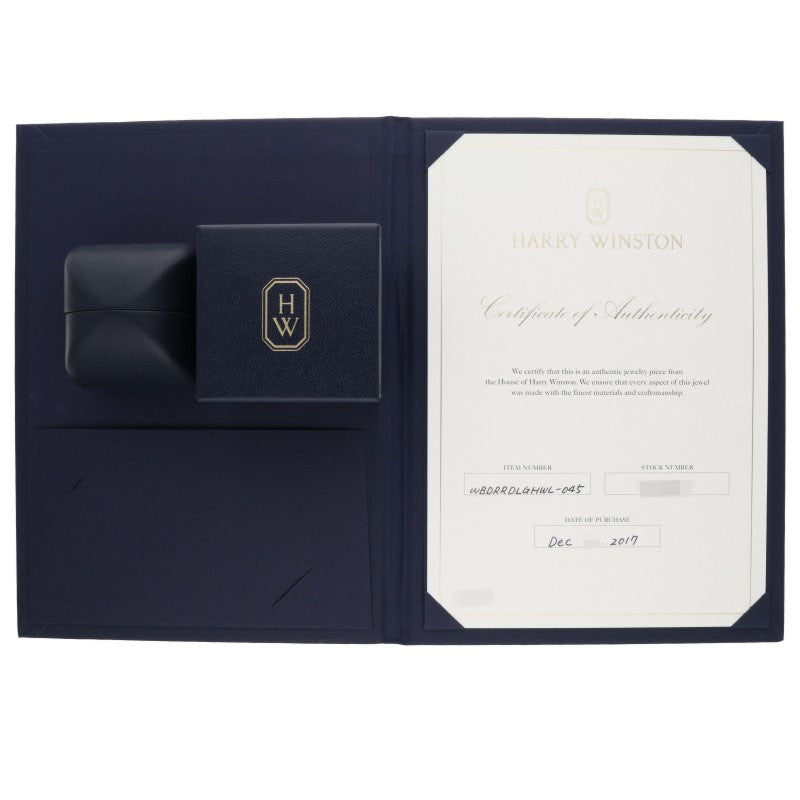 HARRY WINSTON HW Logo Diamond 18K YG Ring Size ONE SIZE