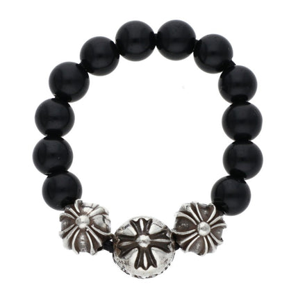 Chrome Hearts BEAD RING Onyx Silver Black Size US 6