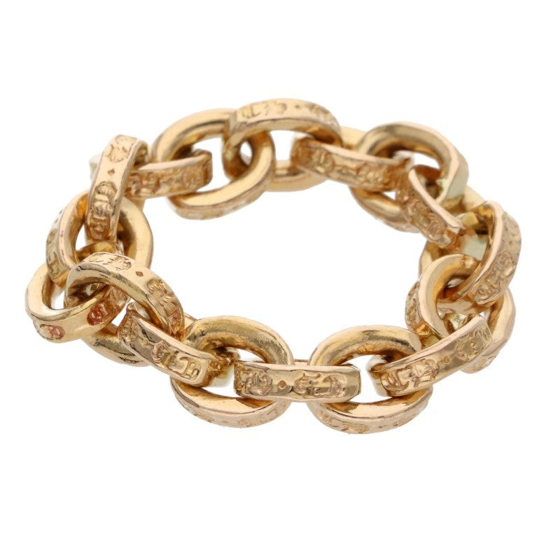 Chrome Hearts 22K Paper Chain Gold Ring Size US 5