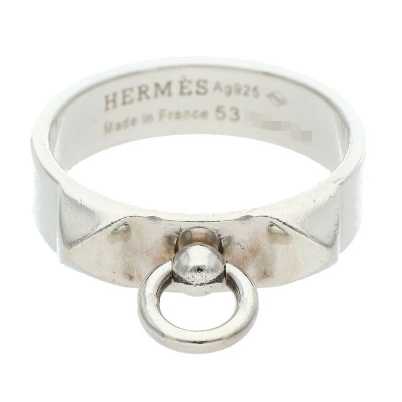 HERMES Collier de Chien PM 925 Silver Ring Size ONE SIZE