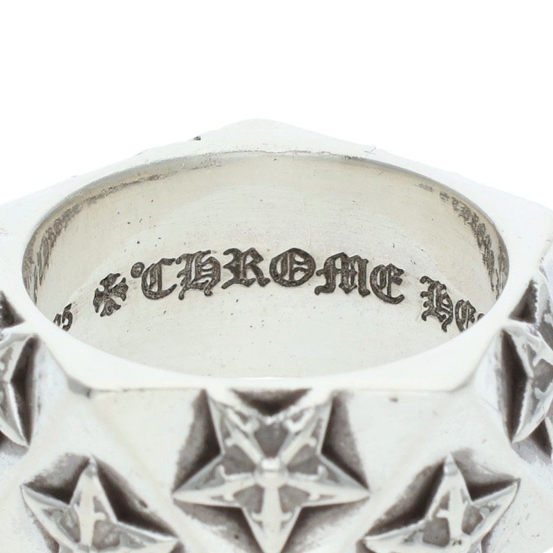 Chrome Hearts PENTAGON STAR 925 Silver Ring Size JP 18.5