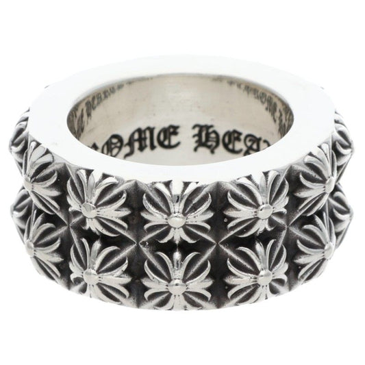 Chrome Hearts PETE PUNK DOUBLE Row Silver Ring Size ONE SIZE
