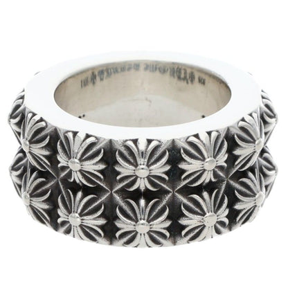 Chrome Hearts PETE PUNK DOUBLE Row Silver Ring Size US 8