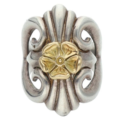 TADY & KING K18 Rose Cast Silver Ring Size ONE SIZE