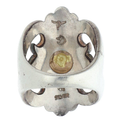 TADY & KING K18 Rose Cast Silver Ring Size ONE SIZE