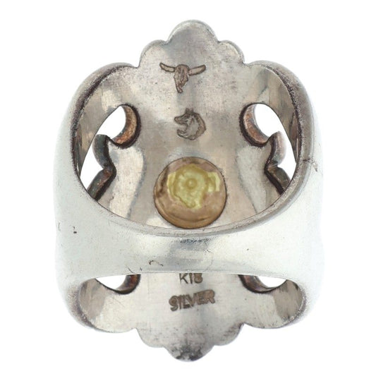 TADY & KING K18 Rose Cast Silver Ring Size ONE SIZE