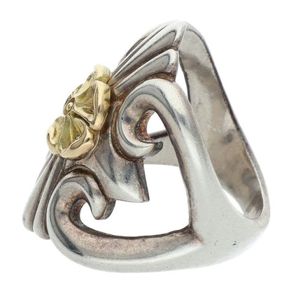 TADY & KING K18 Rose Cast Silver Ring Size ONE SIZE