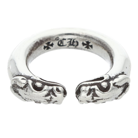 Chrome Hearts DOUBLE DOG RING Silver Ring Size ONE SIZE