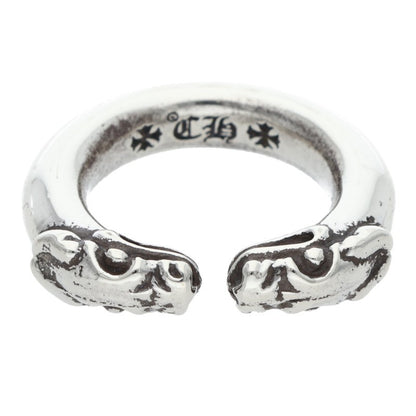Chrome Hearts DOUBLE DOG RING Silver Ring Size US 5