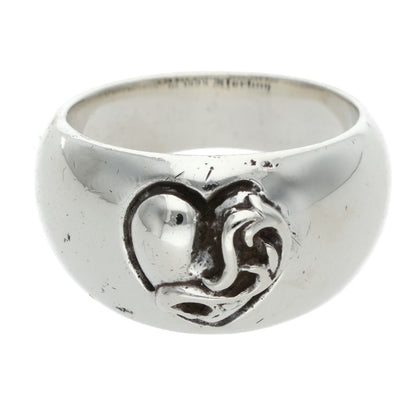 Chrome Hearts HEART IN BAND Silver Ring Size US 9