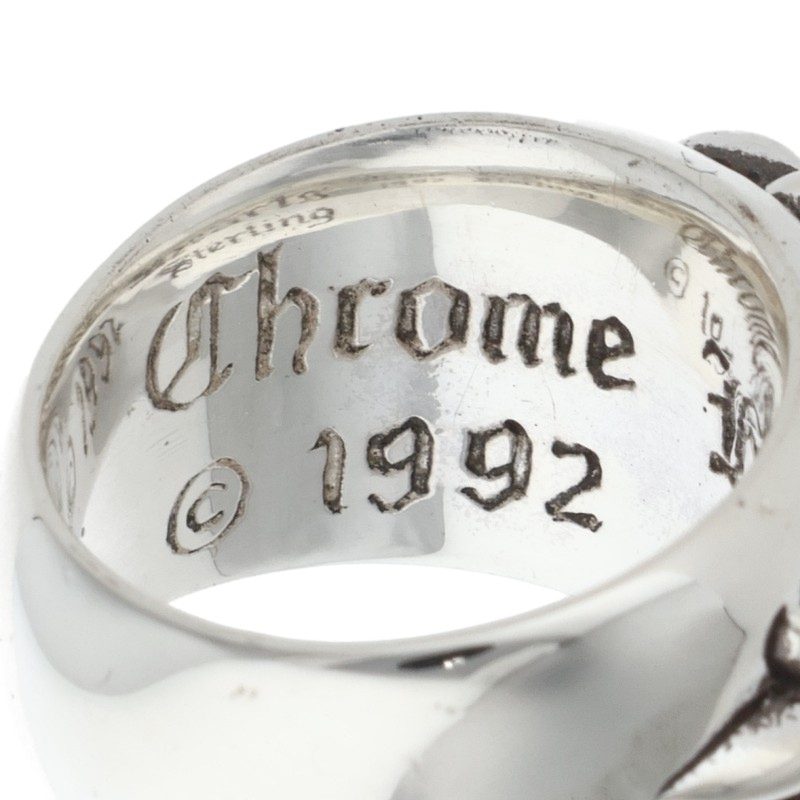 Chrome Hearts FLRL CRS Silver Ring Size ONE SIZE