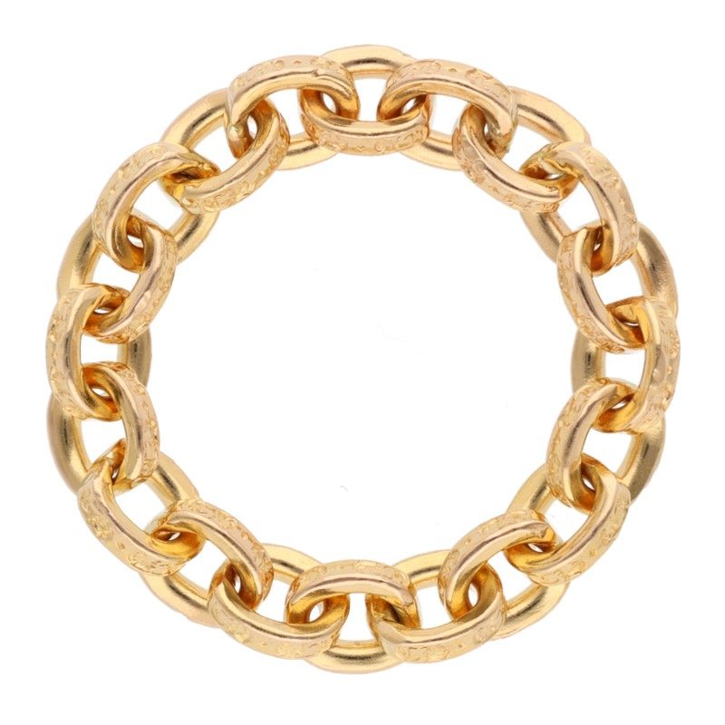 Chrome Hearts 22K PAPER CHAIN Yellow Gold Ring Size US 10