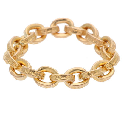 Chrome Hearts 22K PAPER CHAIN Yellow Gold Ring Size US 10