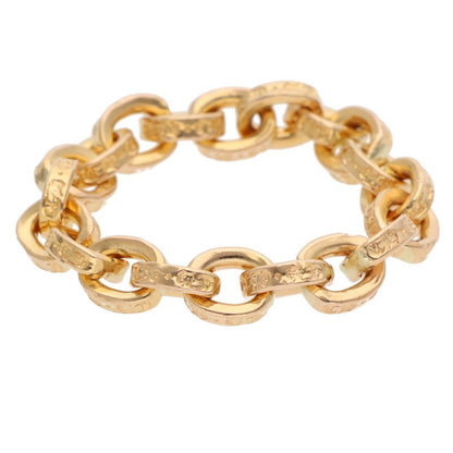 Chrome Hearts 22K PAPER CHAIN Yellow Gold Ring Size US 10