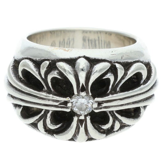 Chrome Hearts FLRL CRS 1DIA Diamond Silver Size ONE SIZE