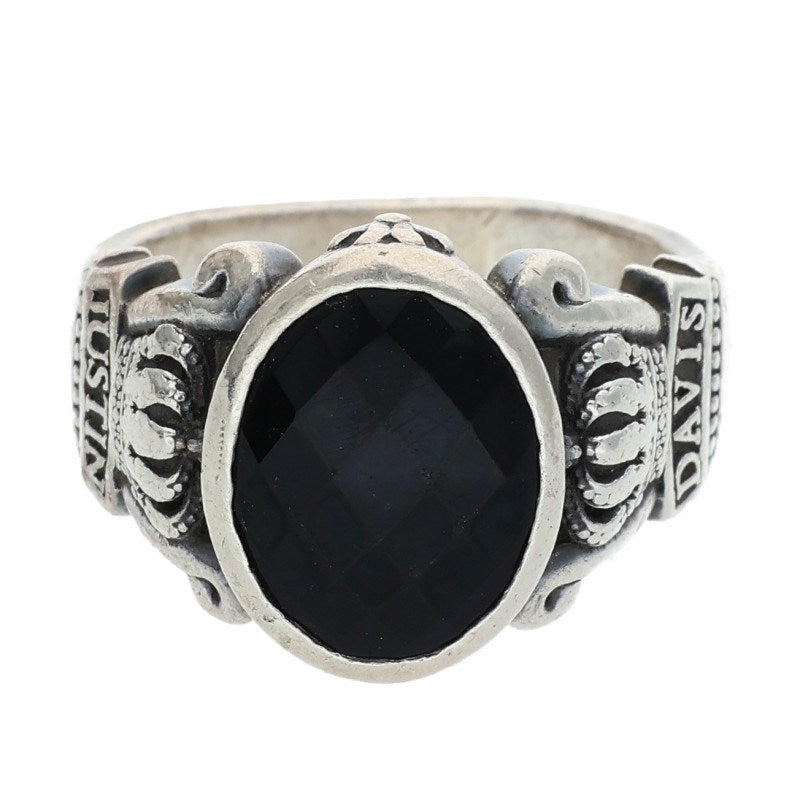 JustinDavis Stone Embellished 925 Silver Ring Size ONE SIZE