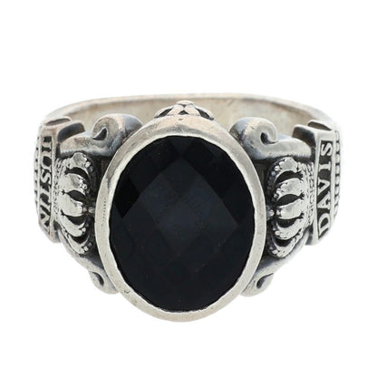 JustinDavis Stone Embellished 925 Silver Ring Size ONE SIZE
