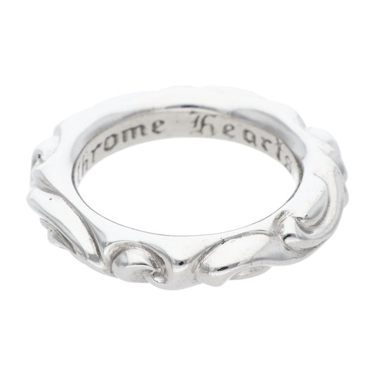 Chrome Hearts SCRL BAND 18K White Gold Ring Size ONE SIZE