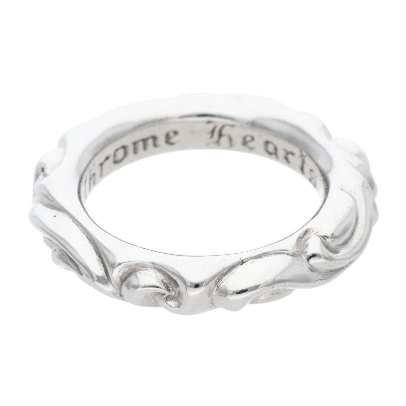 Chrome Hearts SCRL BAND 18K White Gold Ring Size JP 14