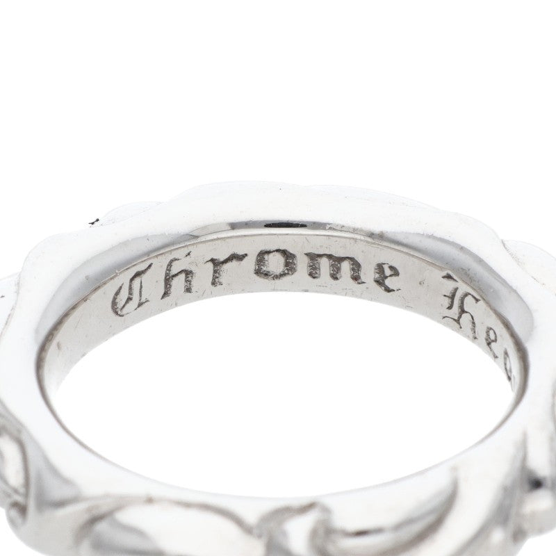 Chrome Hearts SCRL BAND 18K White Gold Ring Size JP 14