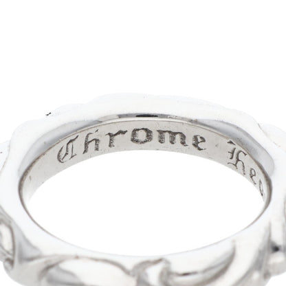 Chrome Hearts SCRL BAND 18K White Gold Ring Size JP 14