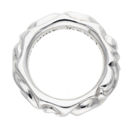 Chrome Hearts SCRL BAND 18K White Gold Ring Size JP 14