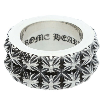 Chrome Hearts PETE PUNK DOUBLE Row Silver Ring Size US 9