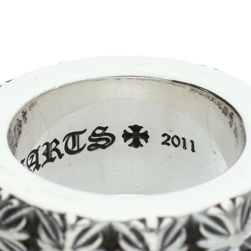 Chrome Hearts PETE PUNK DOUBLE Row Silver Ring Size US 9