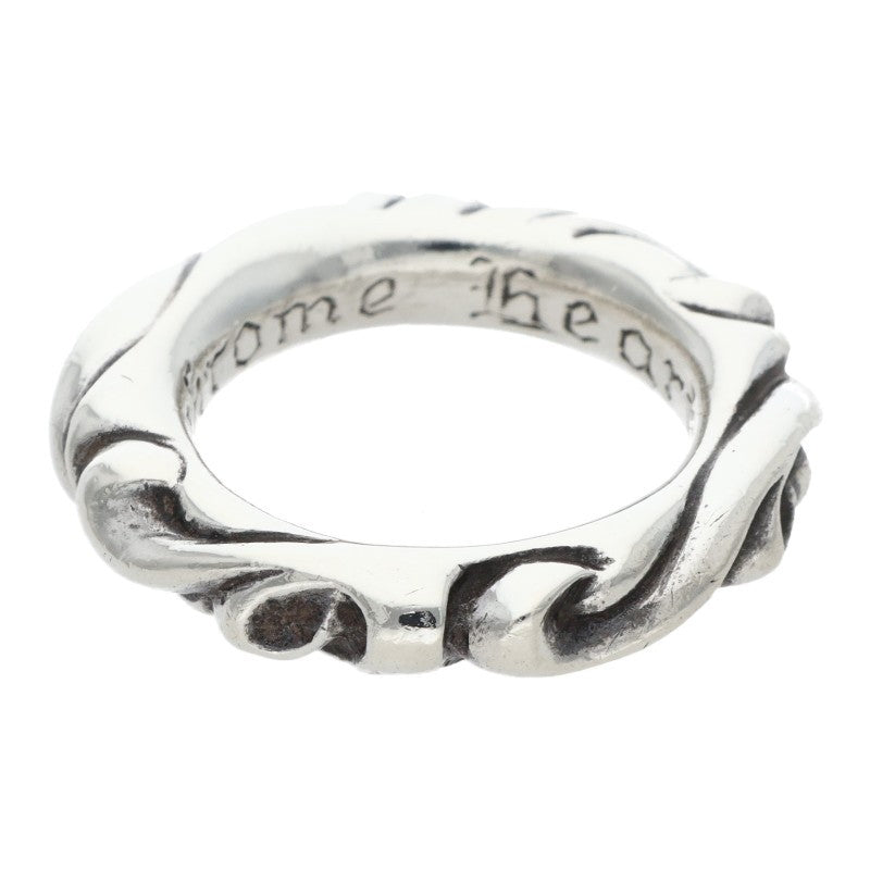 Chrome Hearts SCRL BAND Ring Silver Size 7.5 (Silver 7.67g)